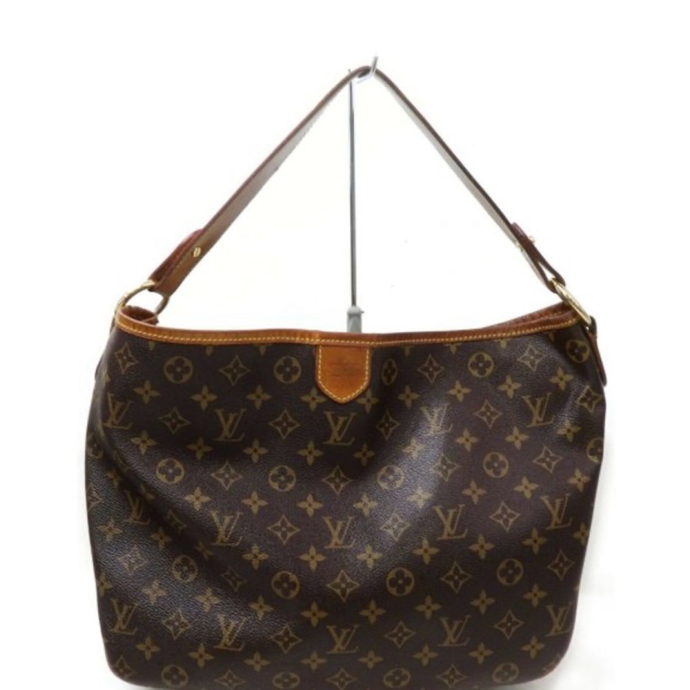 Louis Vuitton Brown Hobo Shoulder Bag with Monogram Pattern